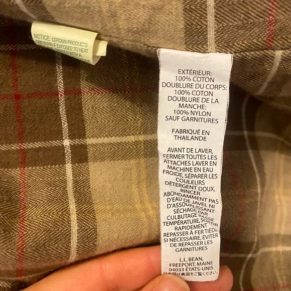 Vintage LL Bean Coat Womens Red Canvas Corduroy Barn Chore Jacket Workwear 2X - Picture 5 of 5